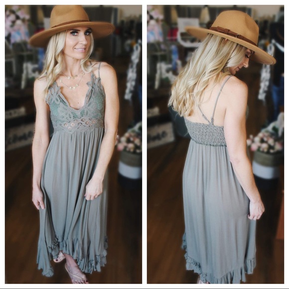 Infinity Raine Dresses & Skirts - Leave Them Speechless High Low Dress-Olive